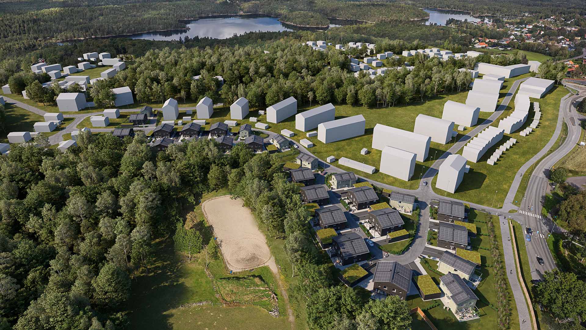 Översiktsbild Öjersjö Hagar Partille Göteborg Skanska